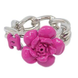 Chanel Ring Silver Camellia #53 04P 166208
